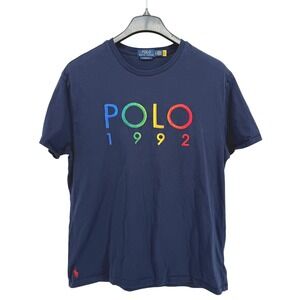 Polo Ralph Lauren Classic Fit Polo 1992 Jersey T-Shirt Blue Pre-Owned Mens Large
